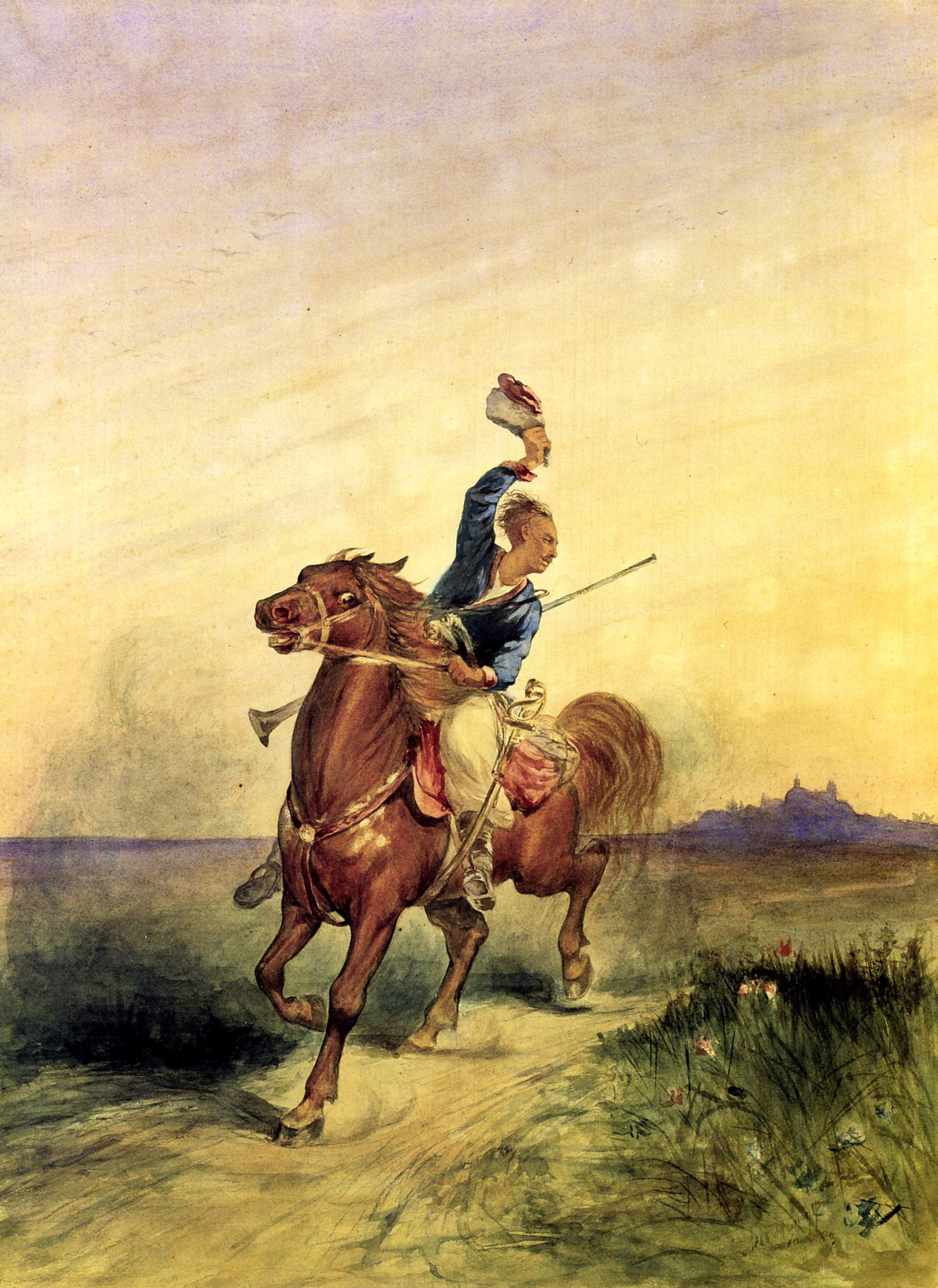 Жемчужников. Казак едет на Сечь.. 1887