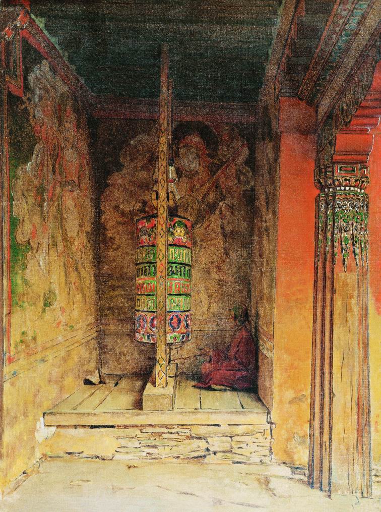 Верещагин В.В.. Молитвенная машина буддистов. 1875