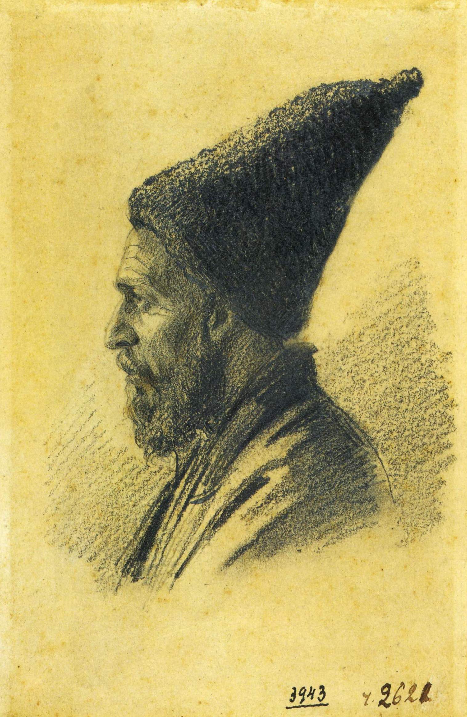 Верещагин В.В.. Пожилой азербайджанец в высокой шапке . 1864-1865