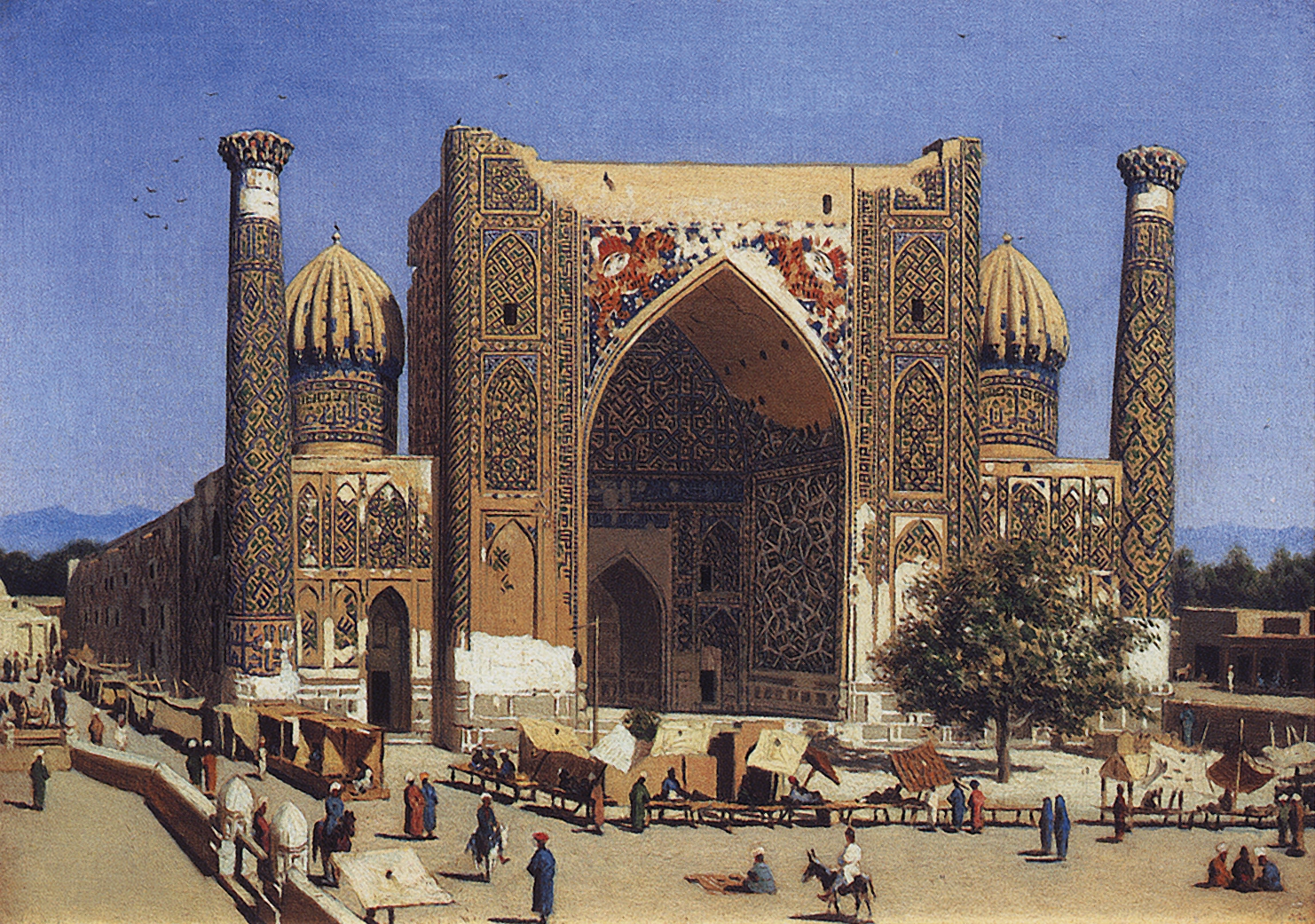 Верещагин В.В.. Медресе Шир-Дор на площади Регистан в Самарканде. 1869-1870