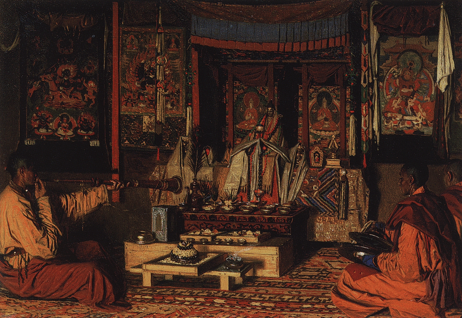 Верещагин В.В.. Калмыцкая молельня. 1869-1870