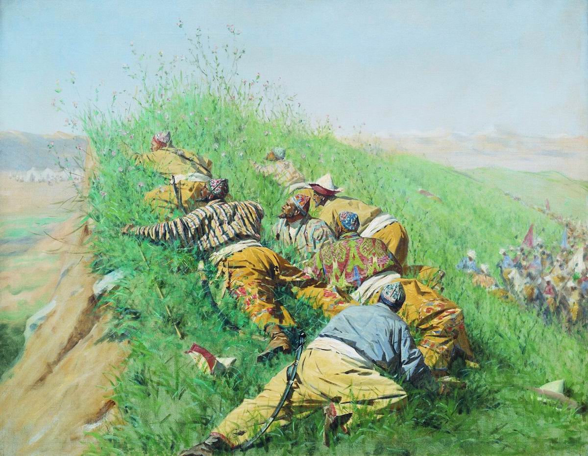 Верещагин В.В.. Высматривают. 1873