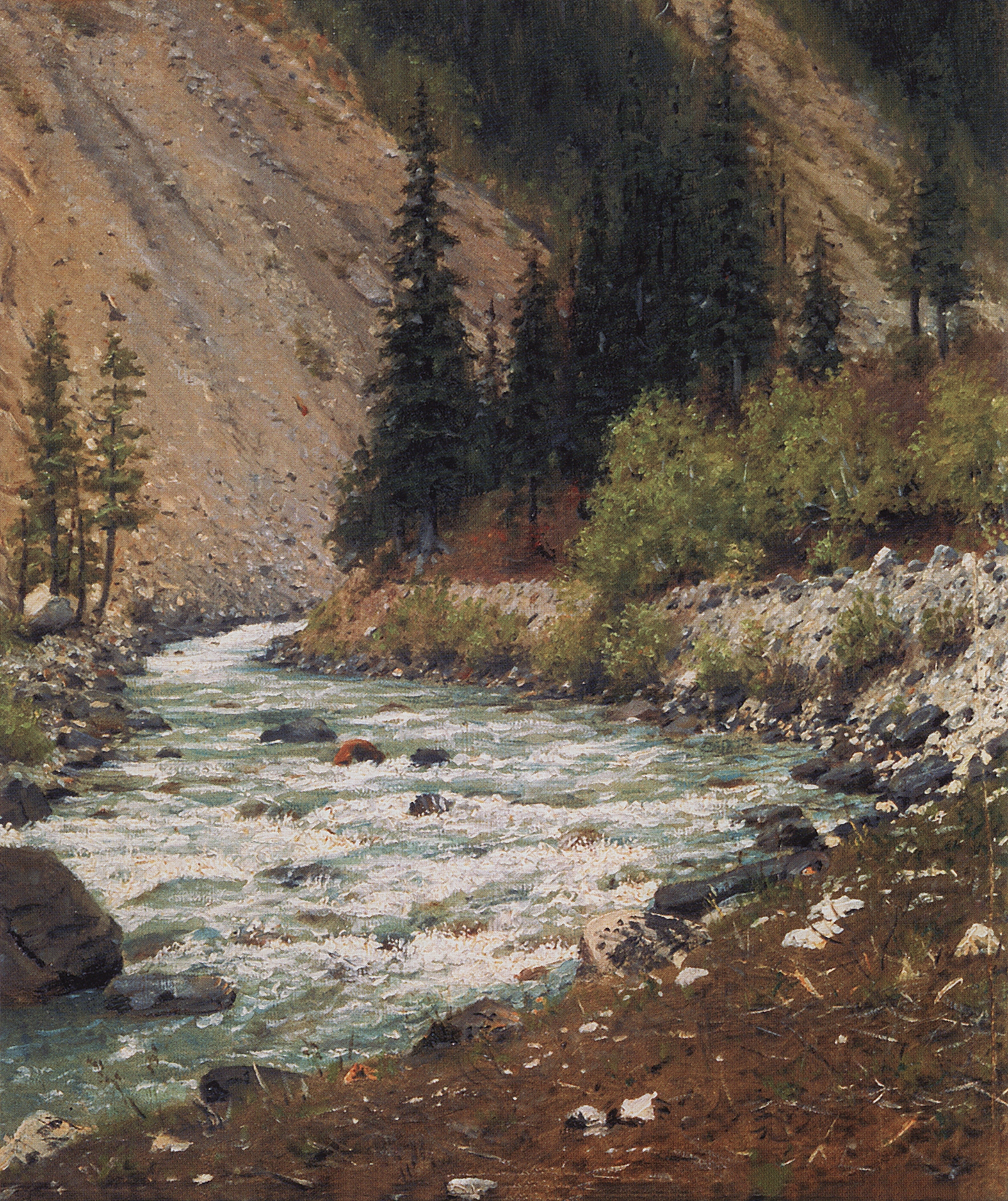 Верещагин В.В.. Горный ручей в Кашмире. 1875