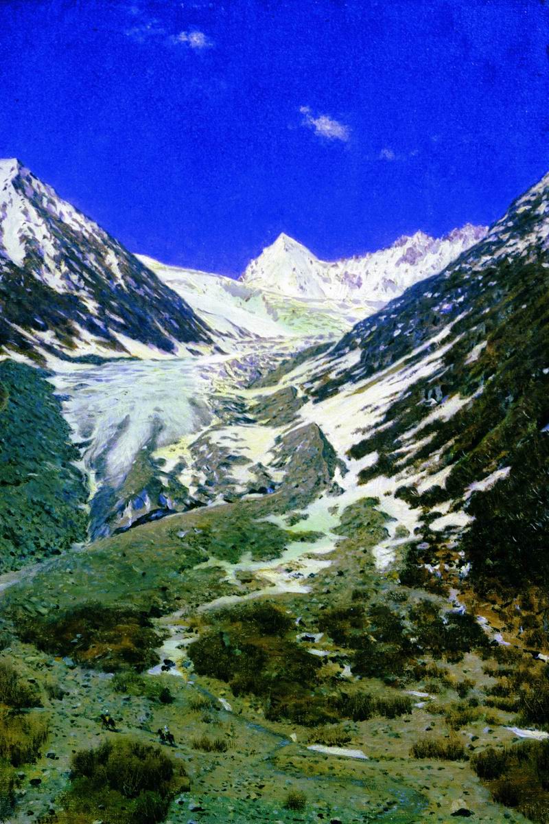 Верещагин В.В.. Ледник по дороге из Кашмира в Ладакх. 1875