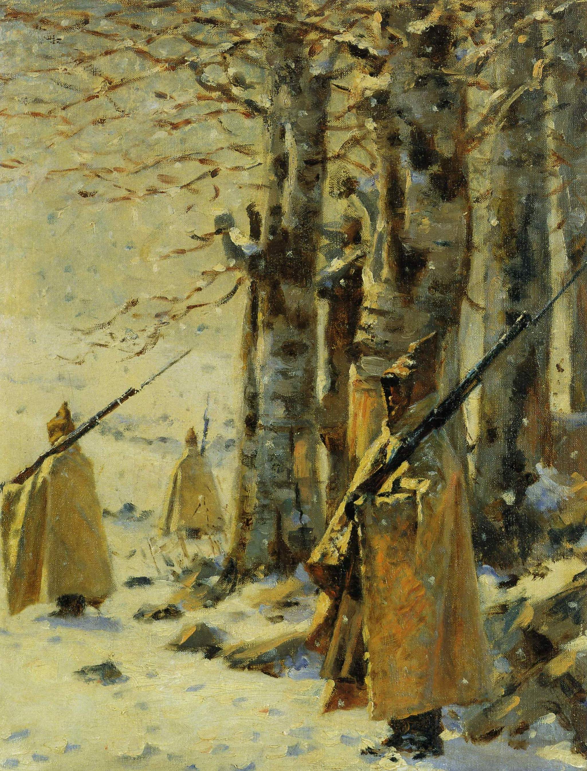 Верещагин В.В.. Пикет на Балканах. Около 1878
