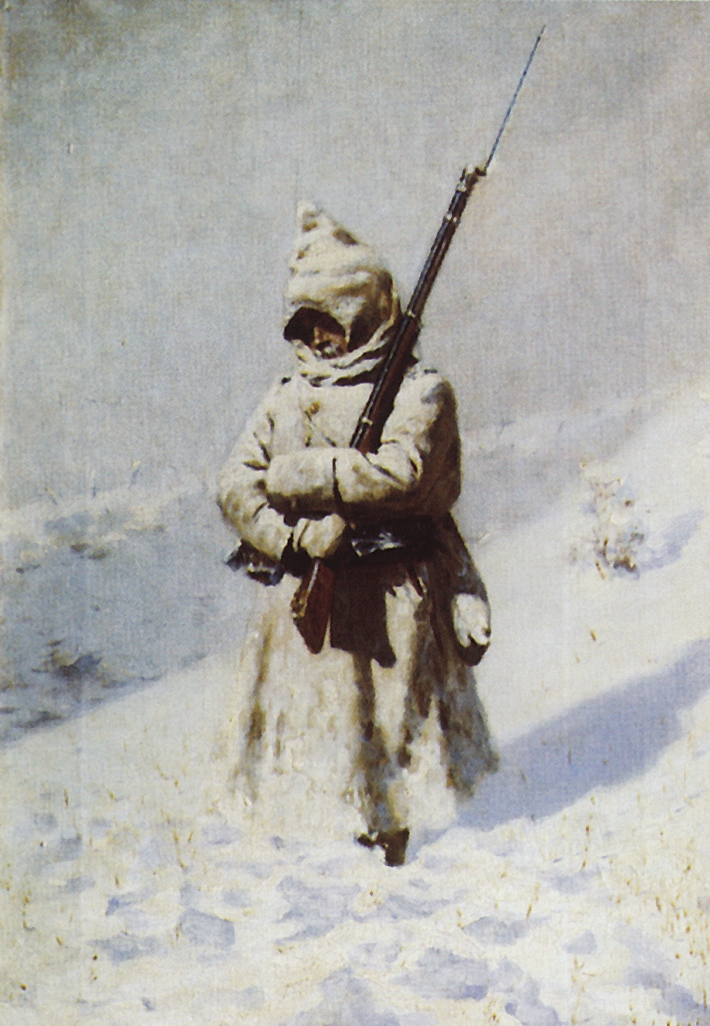 Верещагин В.В.. Солдат на снегу. 1877-1878