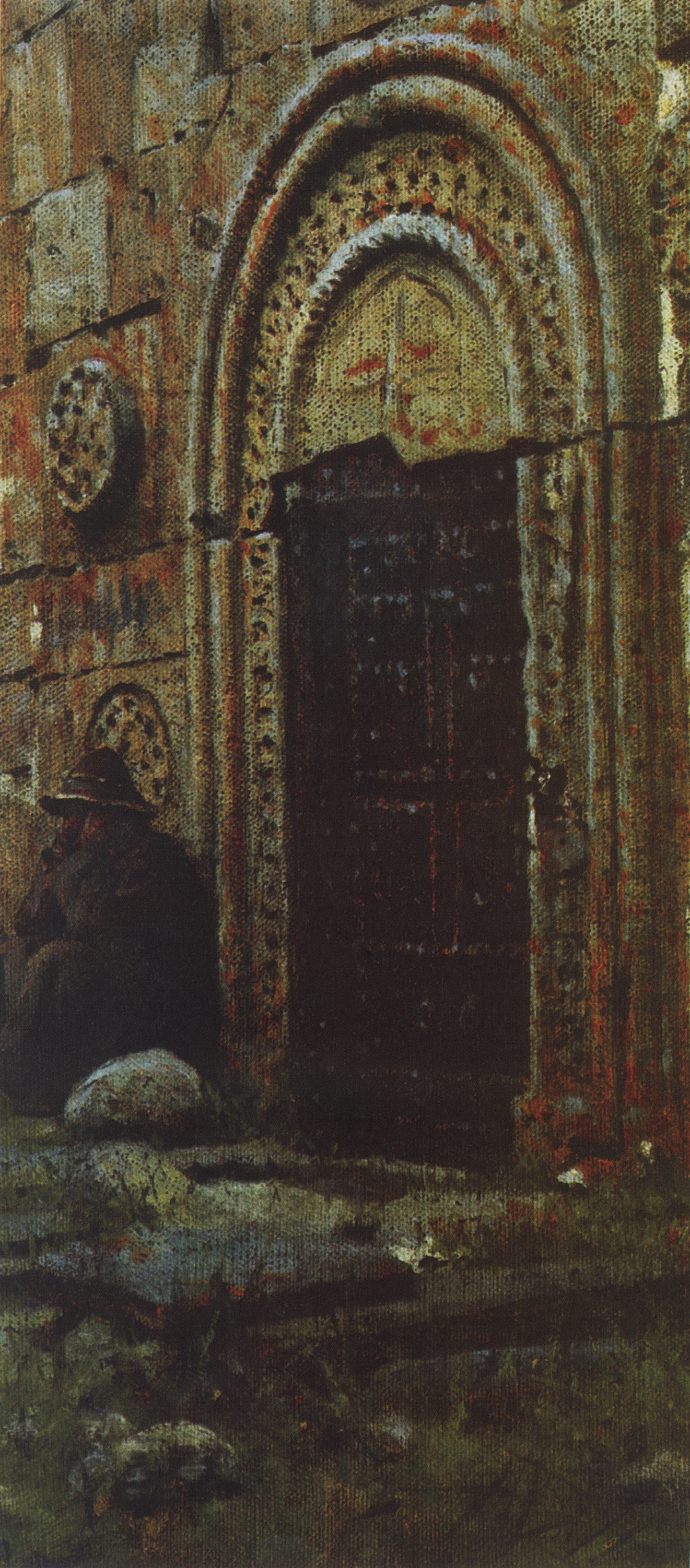 Верещагин В.В.. Входная дверь в церковь под Казбеком. 1897