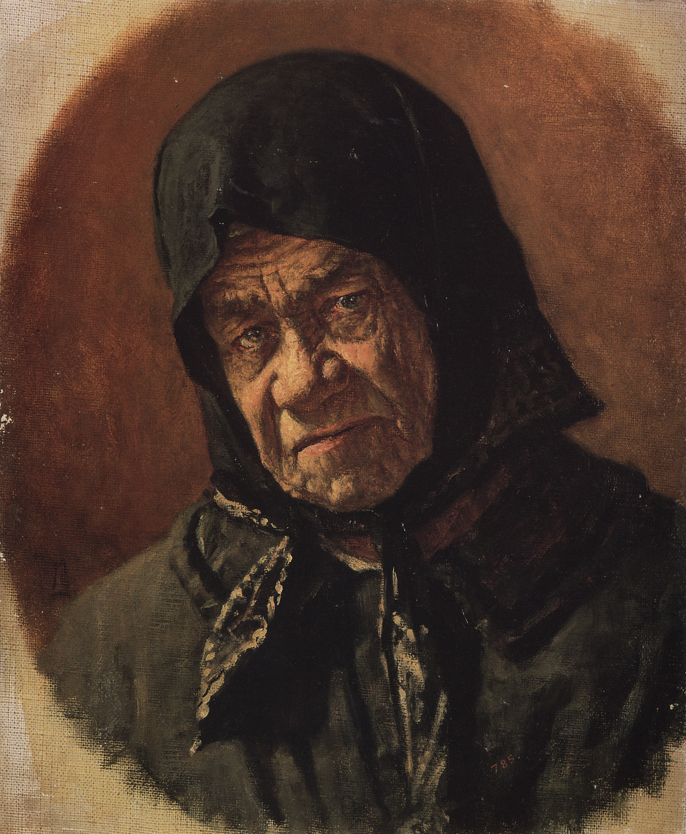 Верещагин В.В.. Старуха-нищенка девяносто шести лет. Около 1891