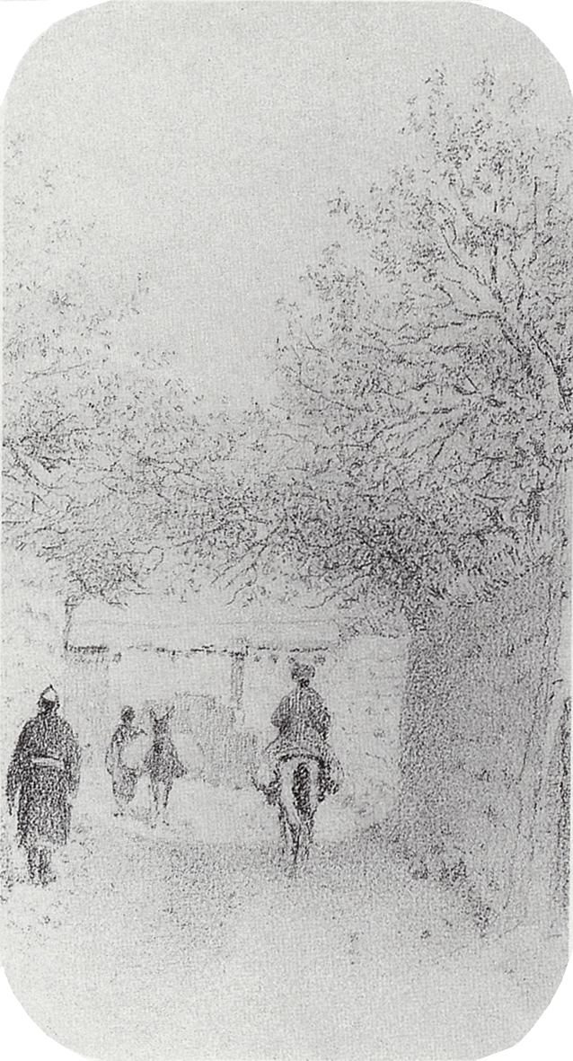 Верещагин В.В.. Улица в деревне Ходжагенте. 1868