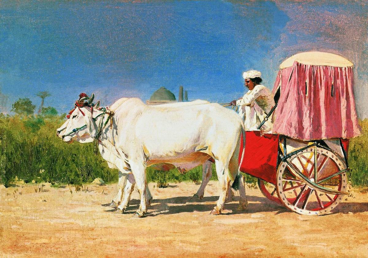 Верещагин В.В.. Повозка в Дели. 1875