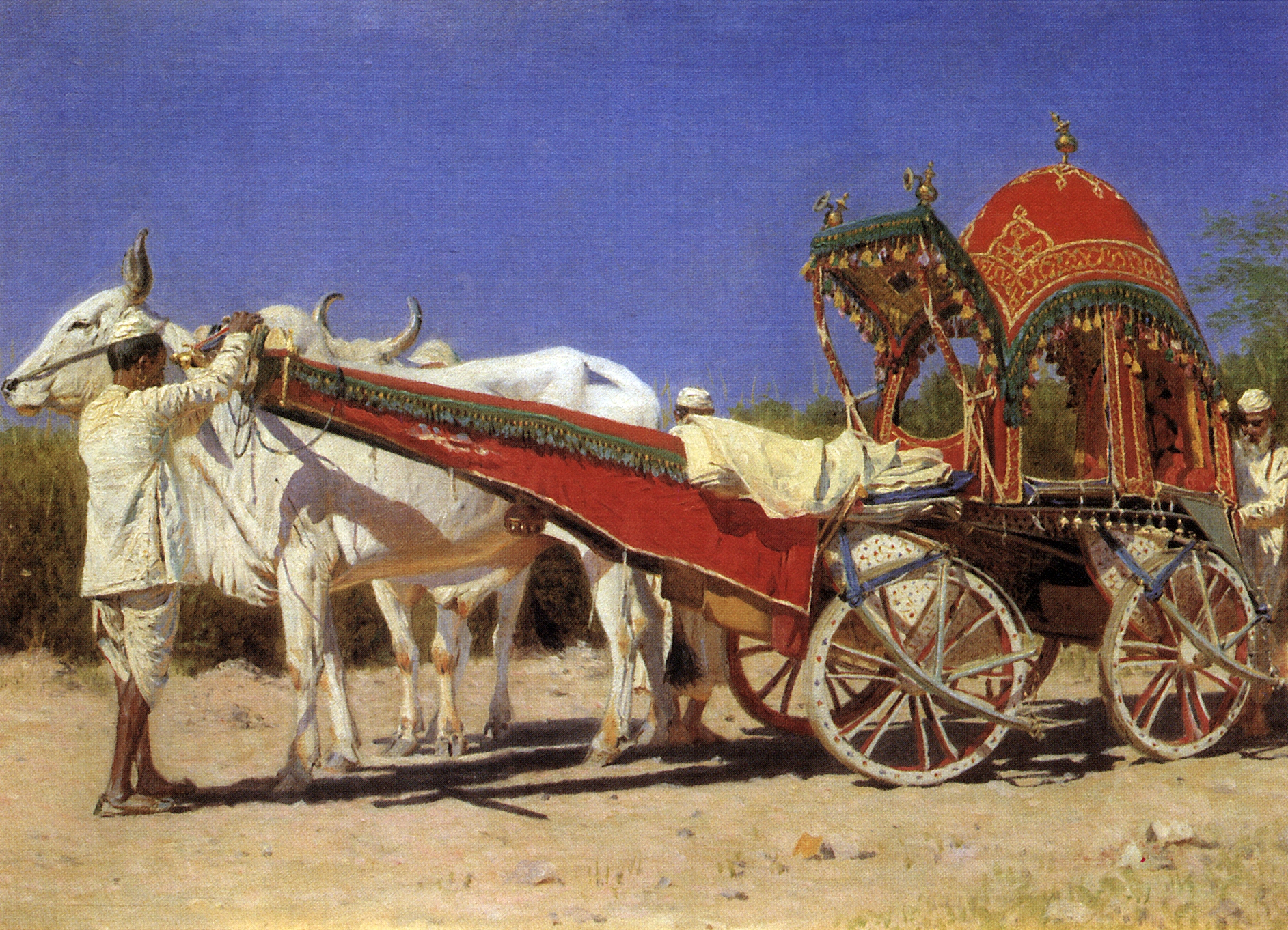 Верещагин В.В.. Повозка богатых людей в Дели. 1875