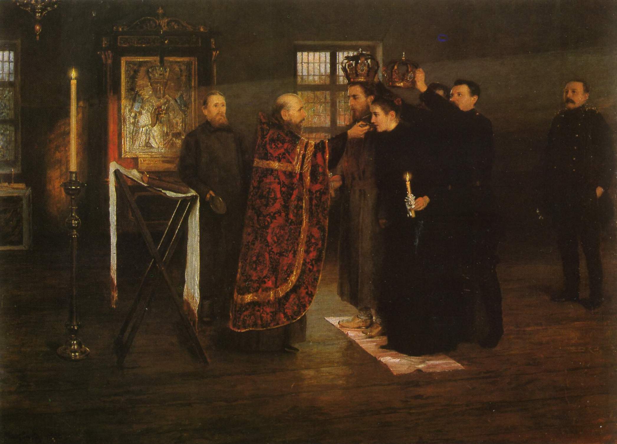 Матвеев Н.. Свадьба в тюрьме. 1890 