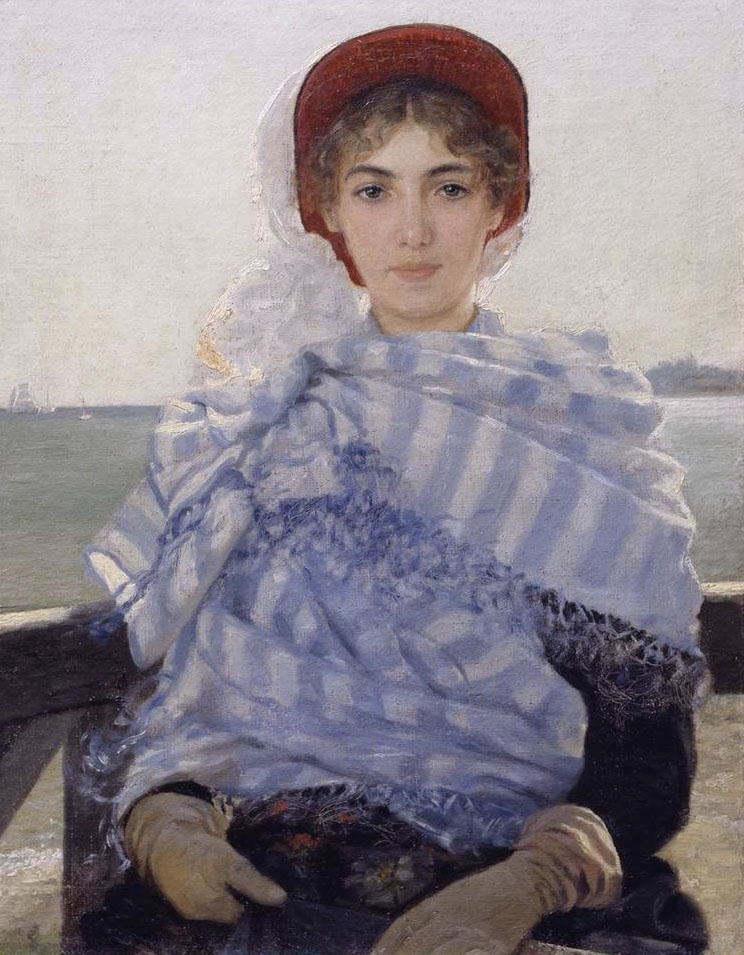 Матвеев Н.. Портрет жены  . 1880