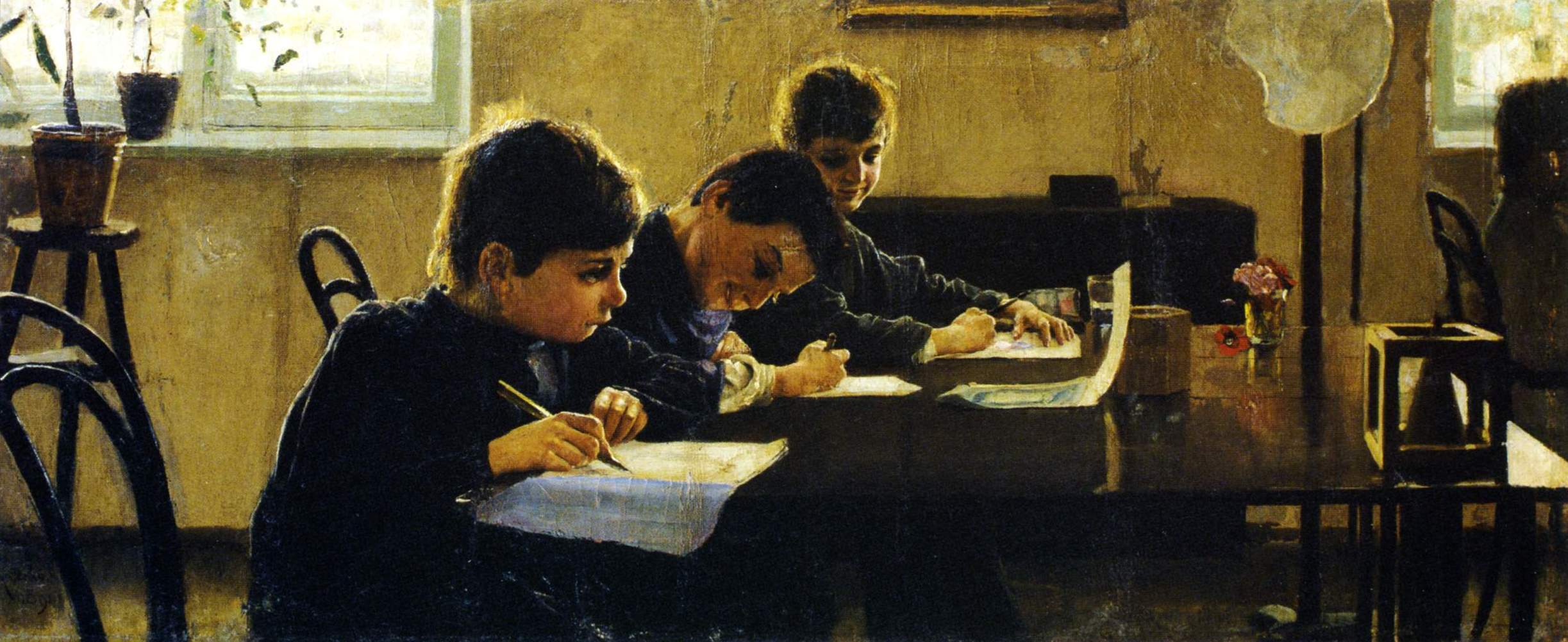 Костенко. На уроке . 1891