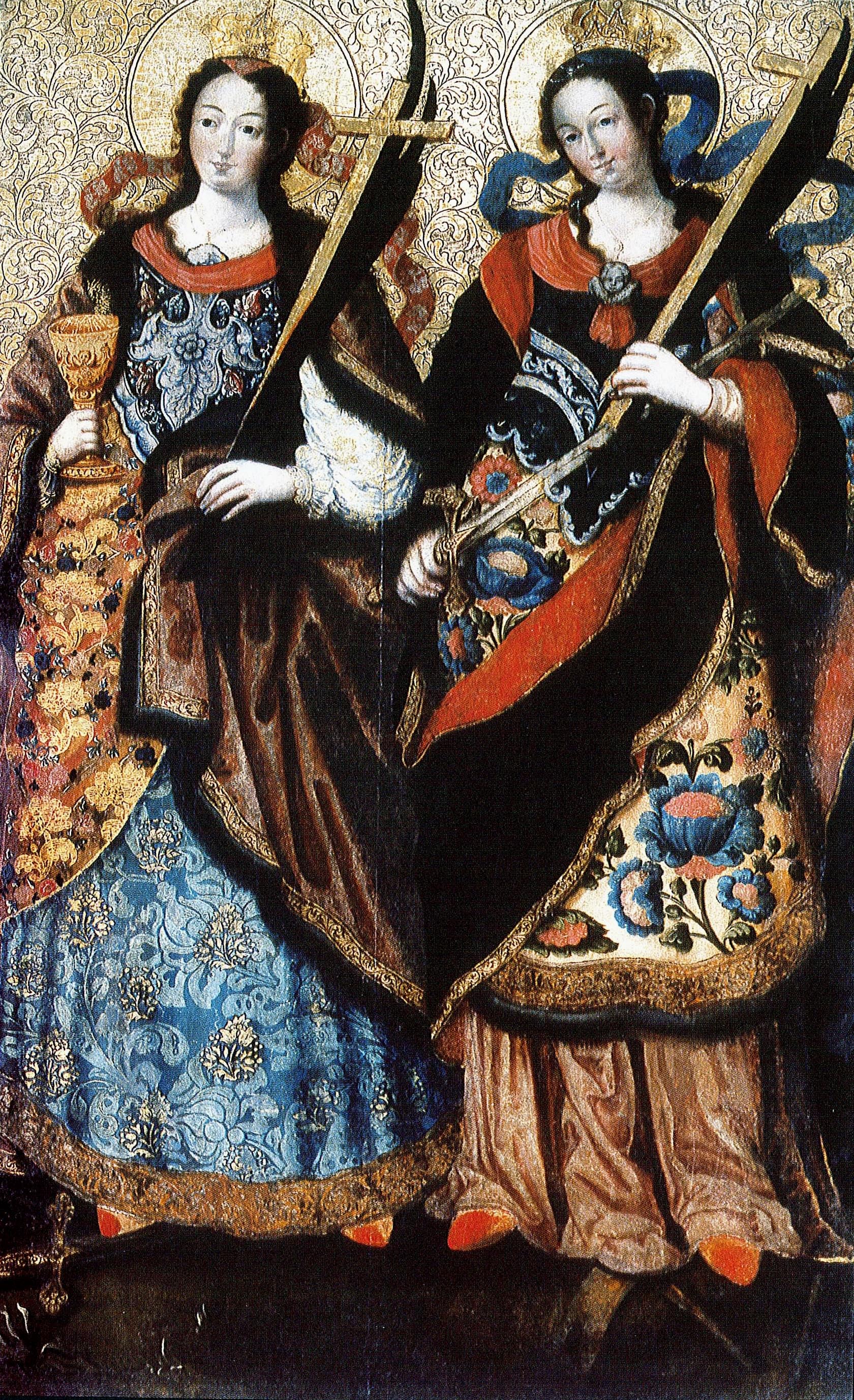 Левицкий Г.. Великомученицы Варвара и Екатерина . 1740-е