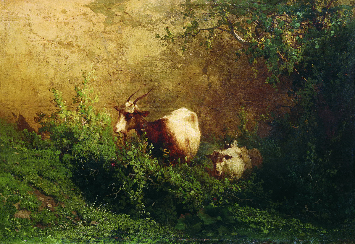 Мещерский. Пейзаж с козами. 1868