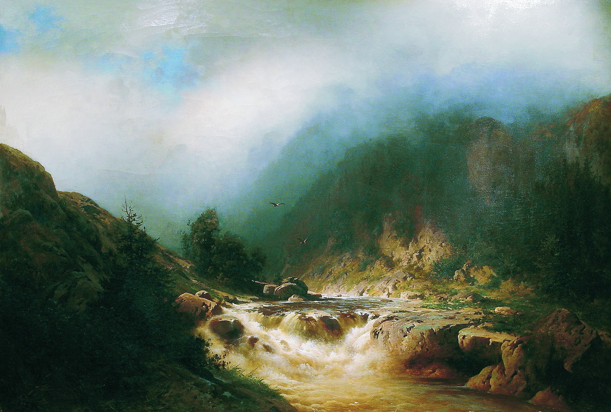 Мещерский. Река в горах Швейцарии. 1870-е