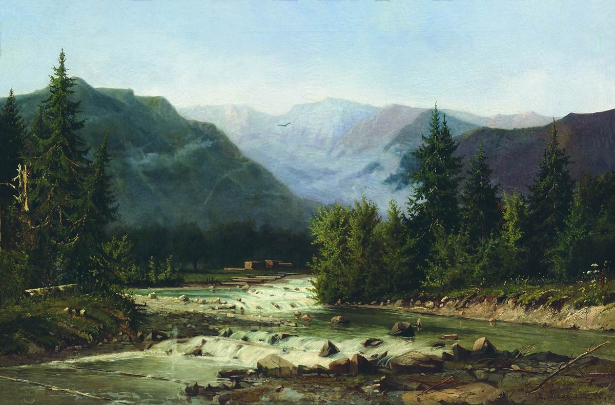 Мещерский. Швейцарский пейзаж. Вторая половина XIX века