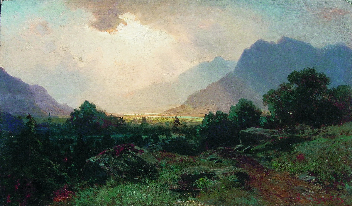 Мещерский. Озеро в горах. 1870