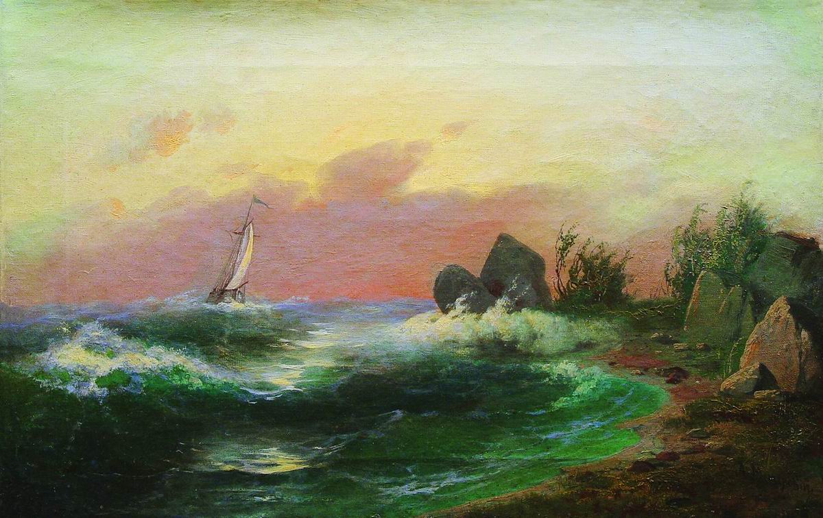 Мещерский. Морской пейзаж. 1870-е