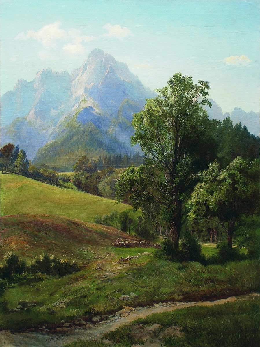 Мещерский. Альпийский пейзаж. 1880-е