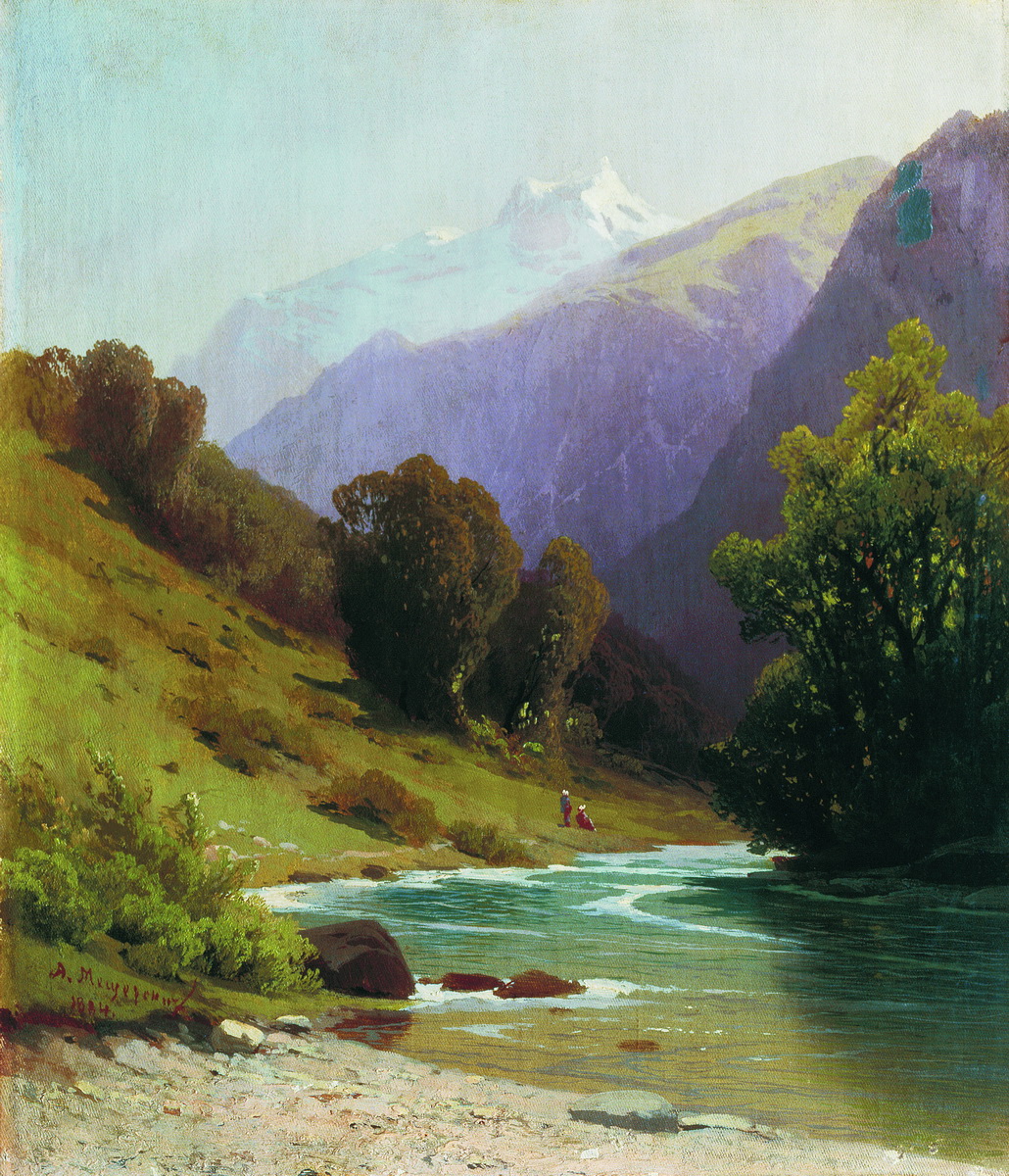 Мещерский. Горный пейзаж. 1884