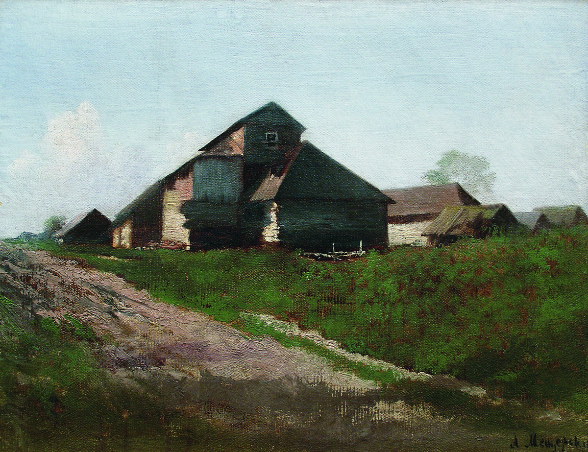 Мещерский. Сельский пейзаж. 1870-е