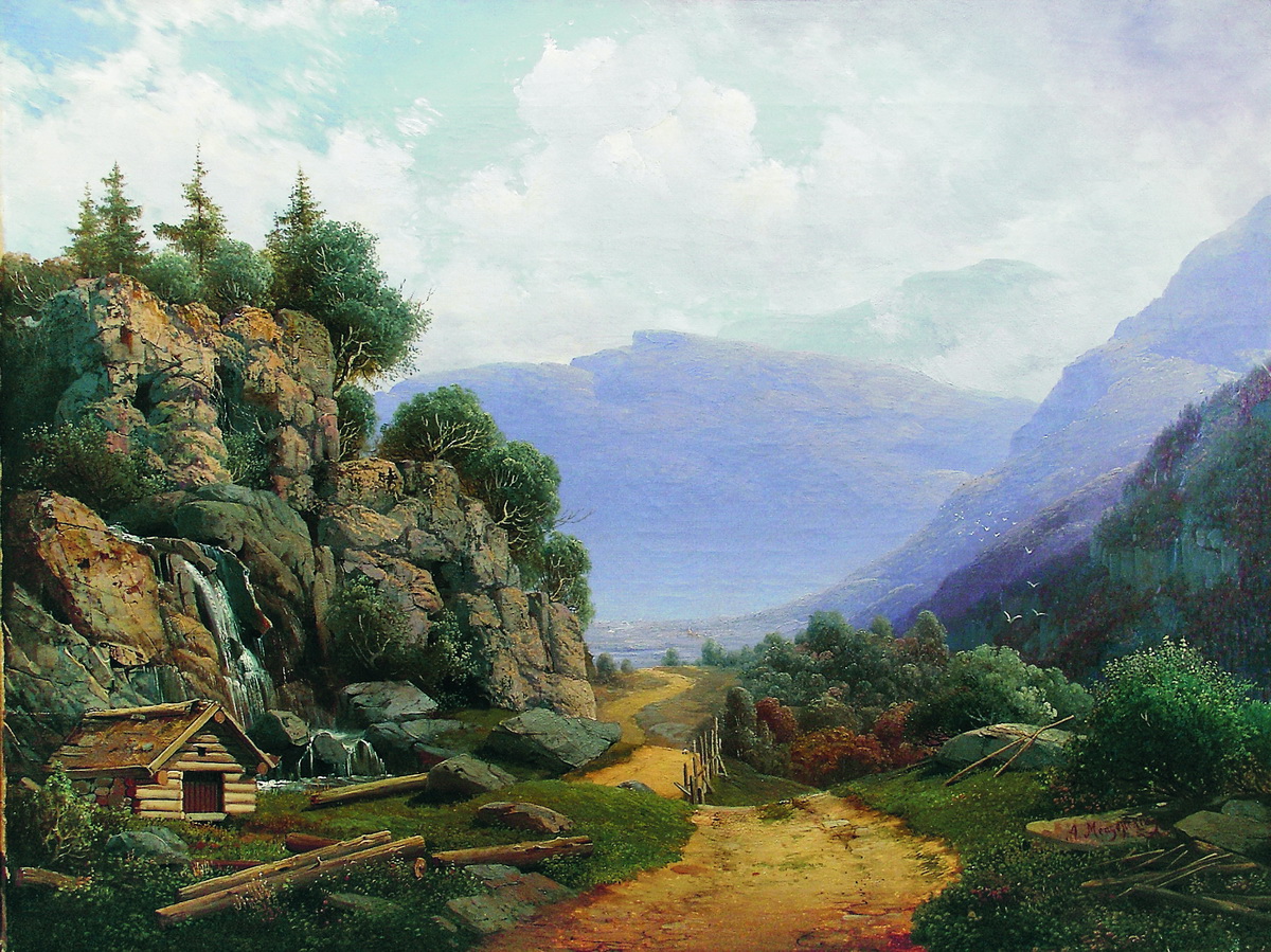 Мещерский. Горный пейзаж. 1860-е