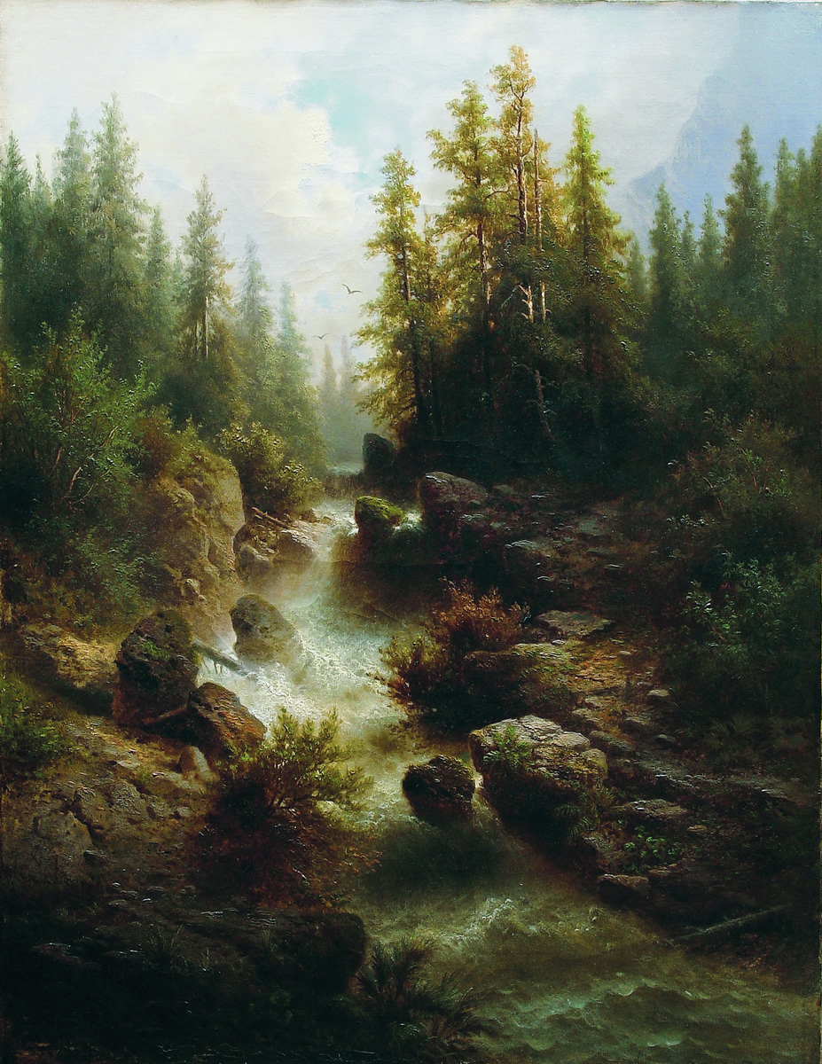 Мещерский. Горный поток. 1880-е