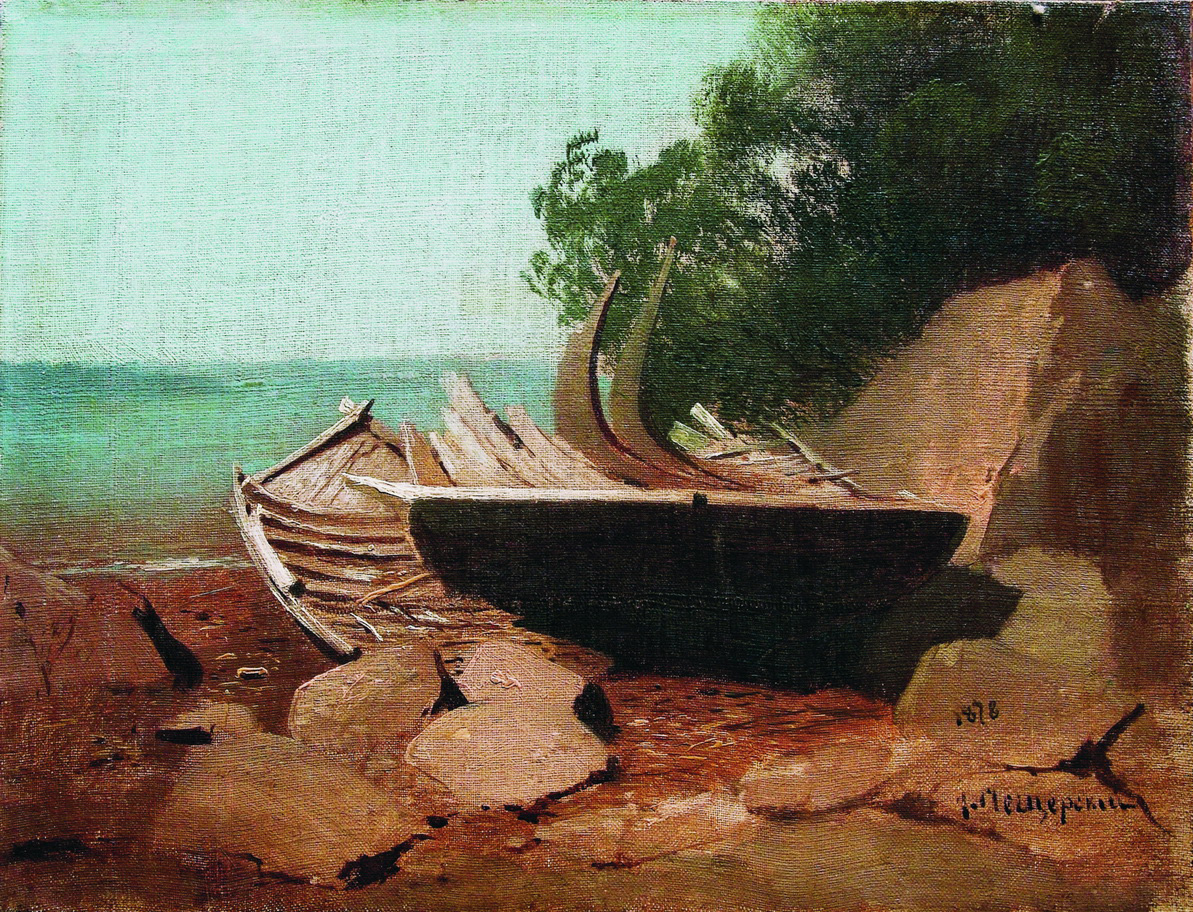 Мещерский. Барки на берегу. 1878