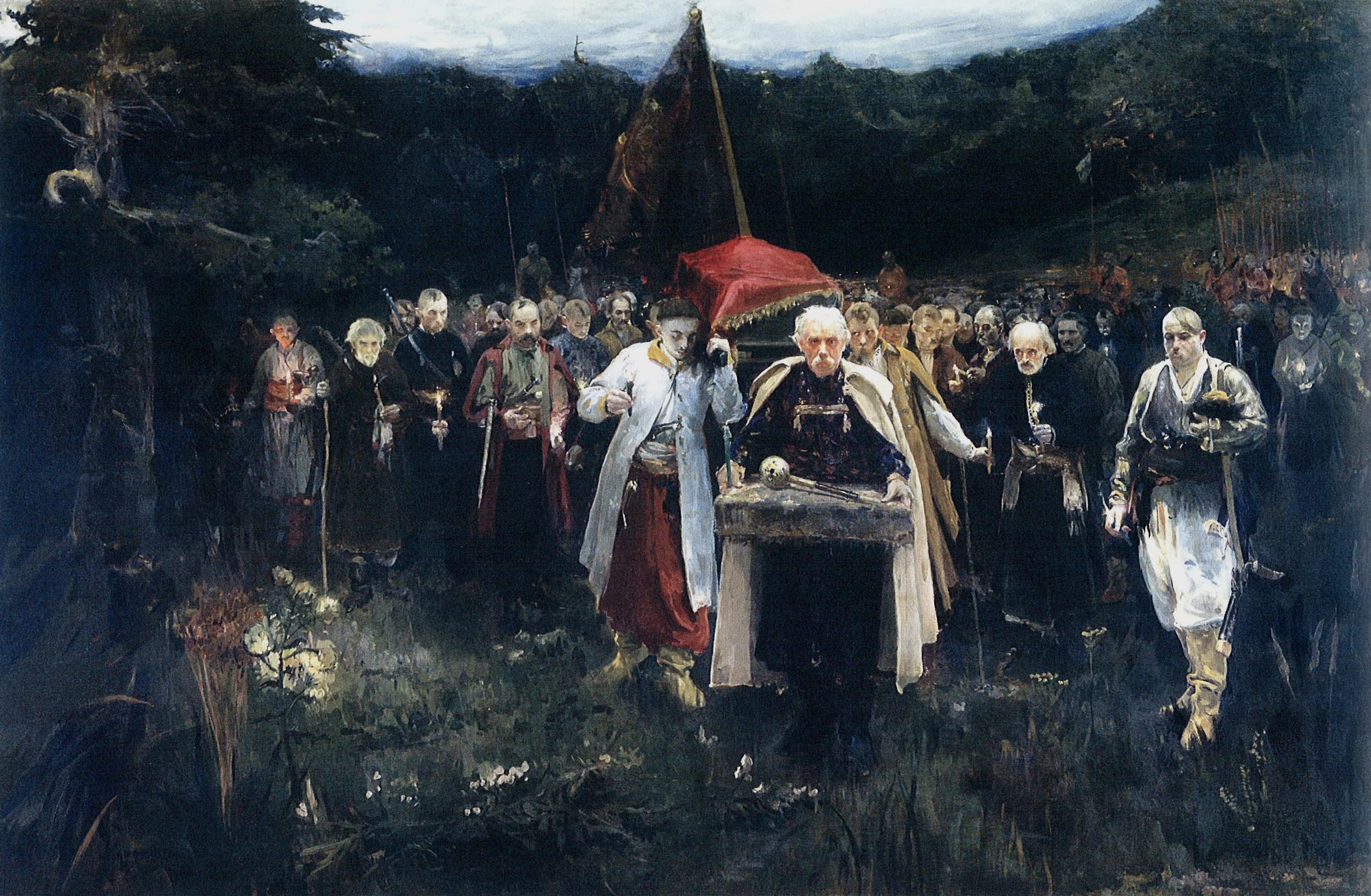Мурашко А.. Похороны кошевого . 1900 