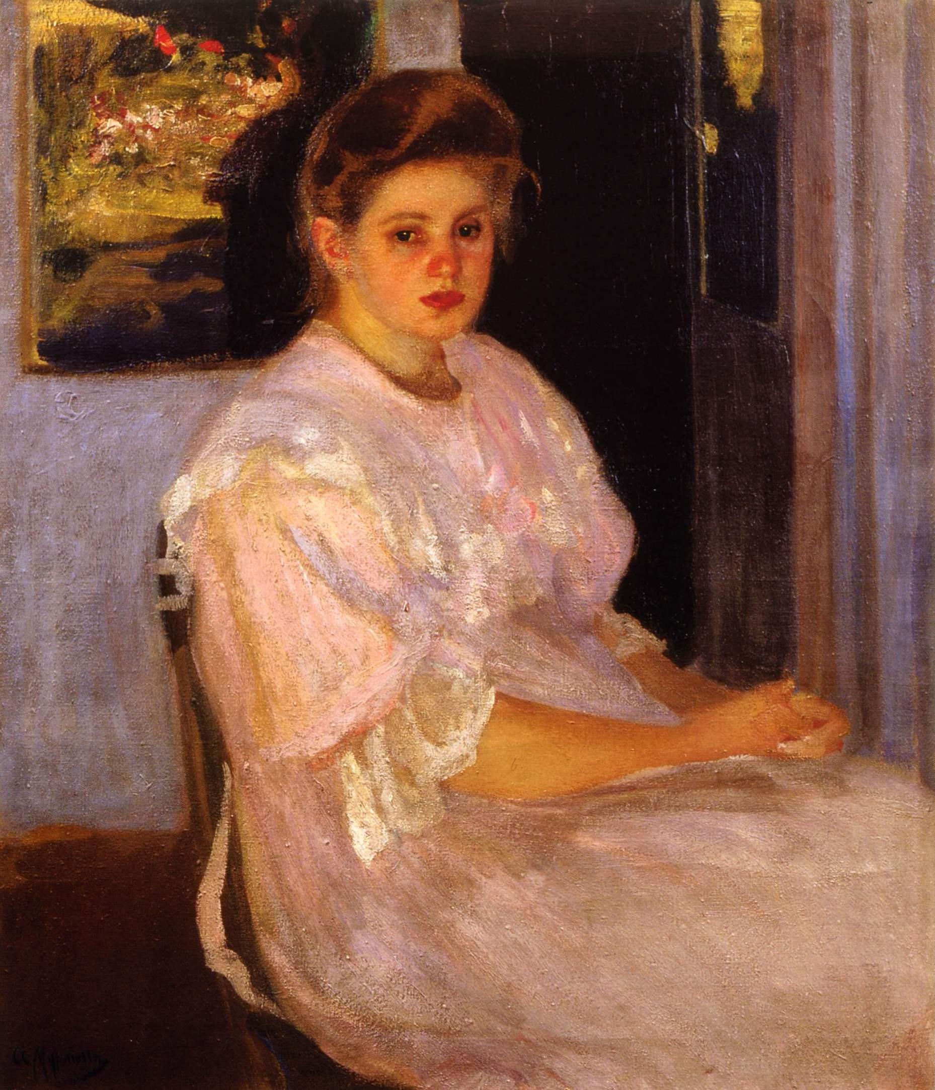 Мурашко А.. Девушка в розовом. (Портрет Н. Тараниной) . 1904-1906