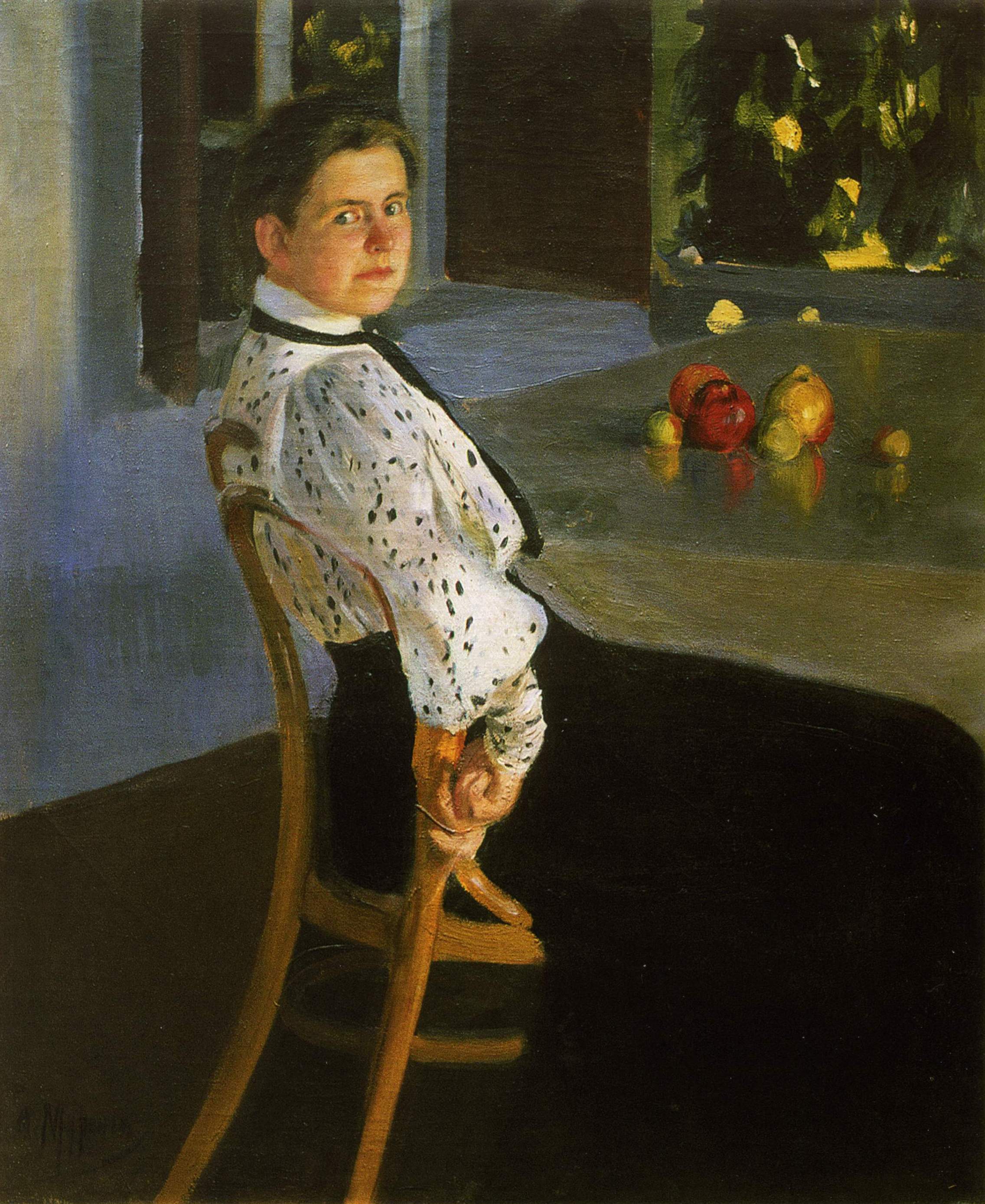 Мурашко А.. На веранде. Портрет О.И. Мурашко. 1906