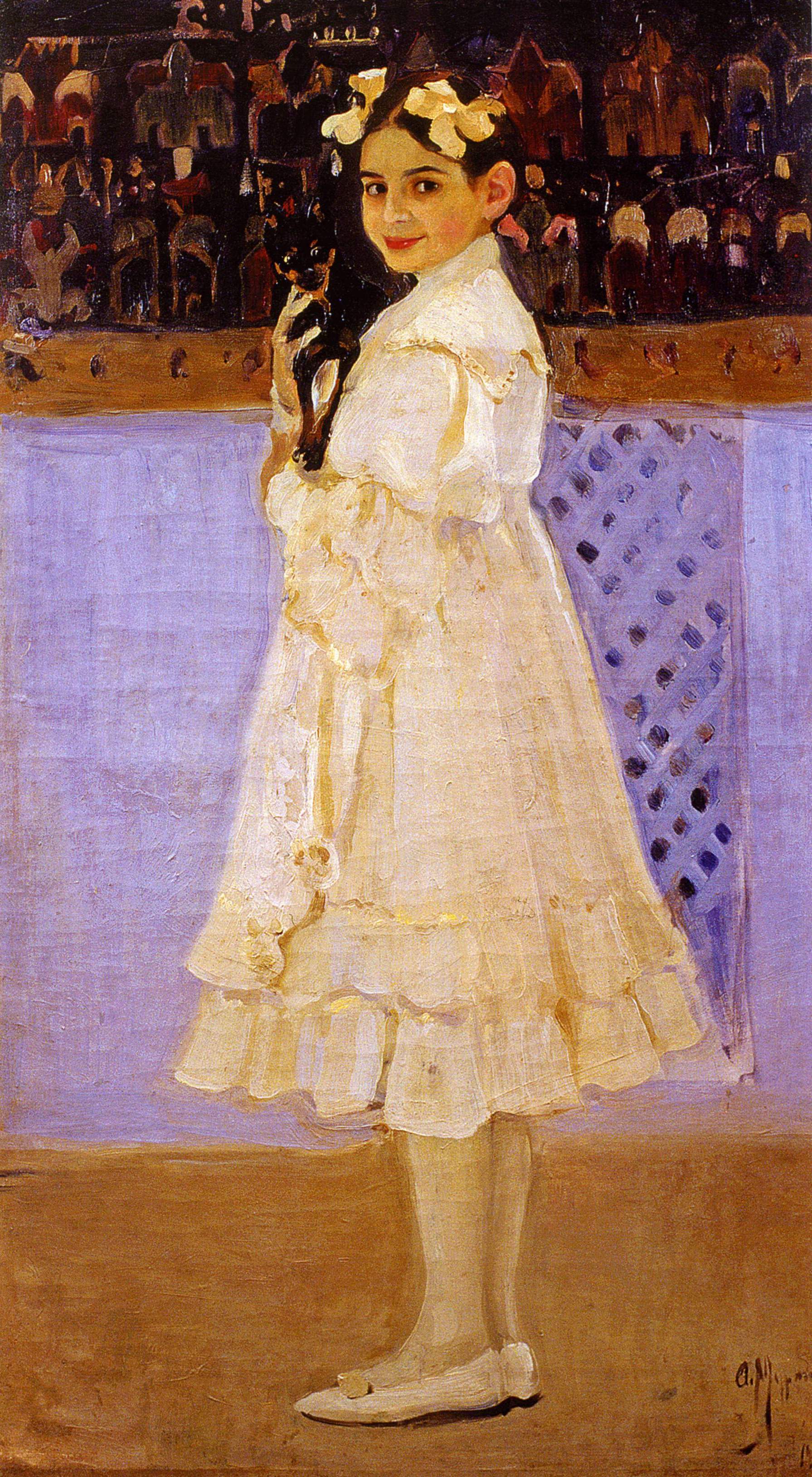 Мурашко А.. Девочка с собачкой. 1901  