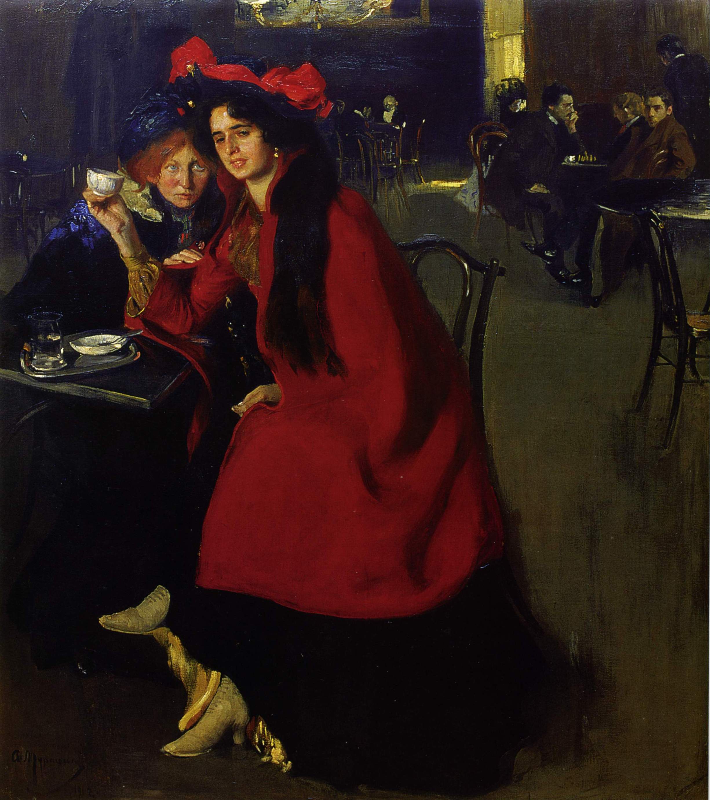 Мурашко А.. В кафе. 1902