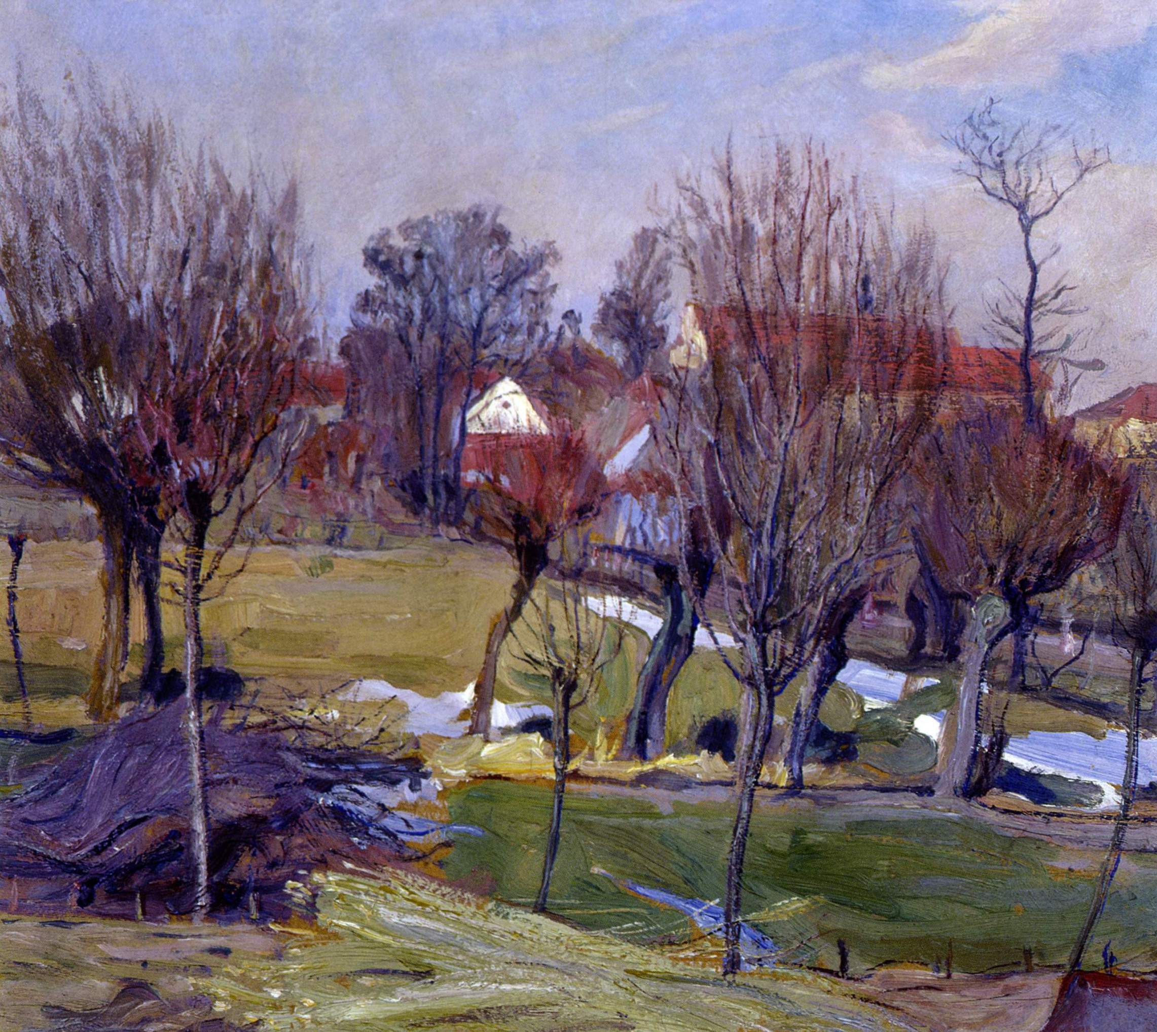 Новаковский. Весенний теплый день (Весна в селе Могила). 1911