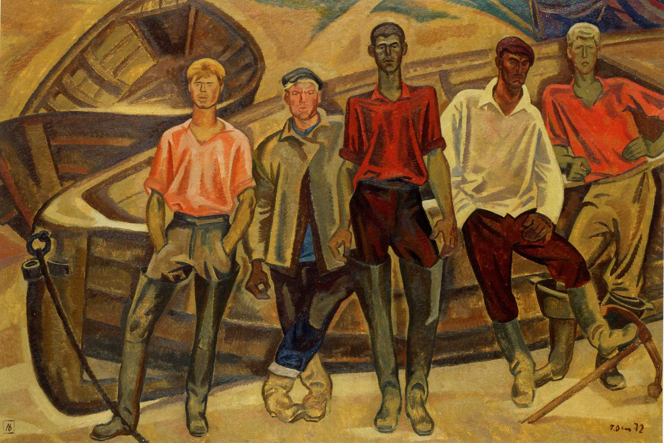 Оссовский. Рыбаки Псковского озера . 1972
