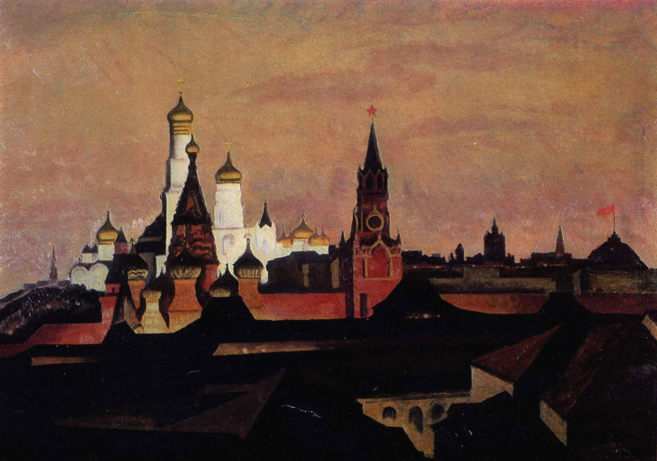 Оссовский. Московский Кремль вечером. 1979 