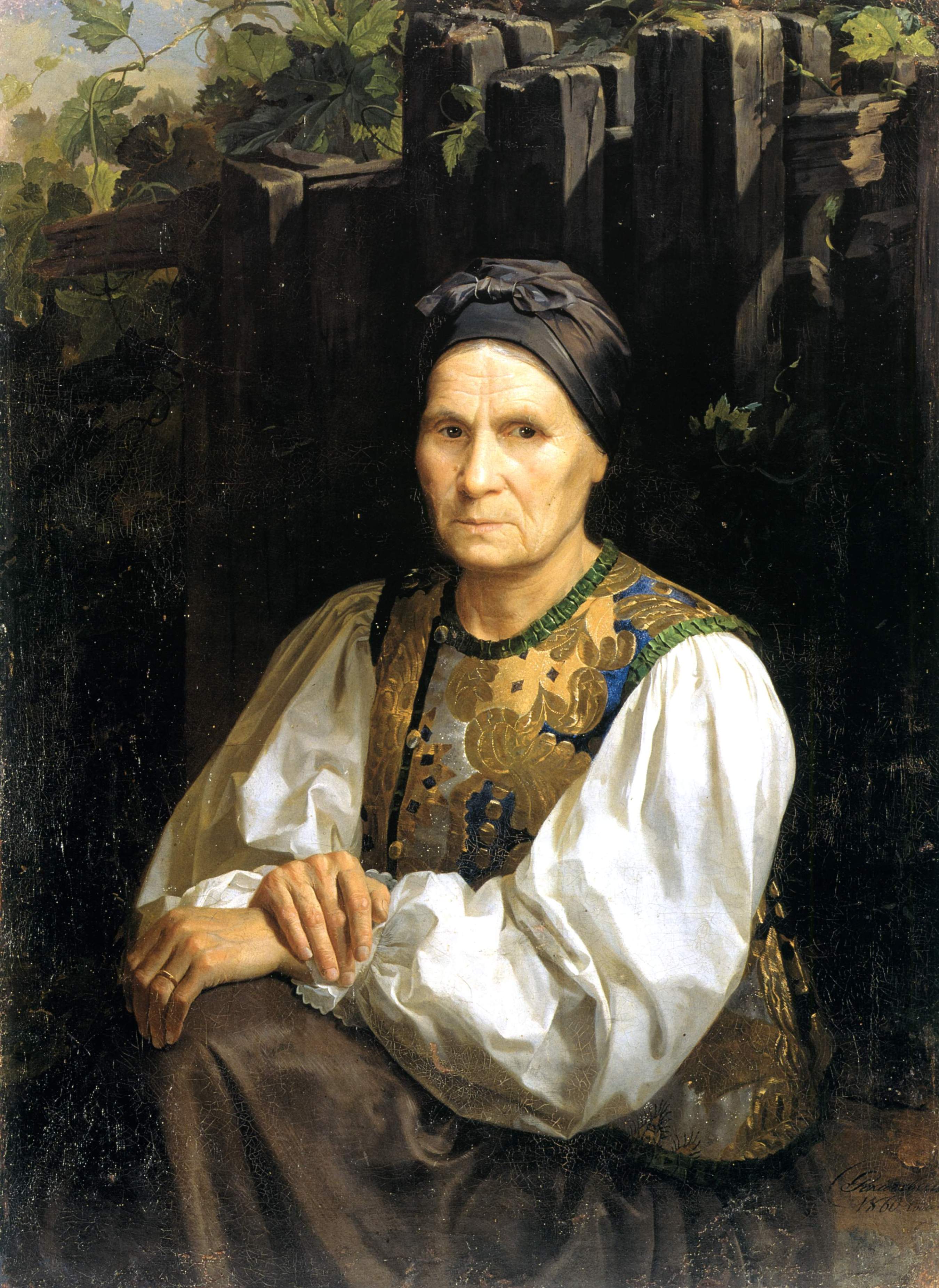 Рокачевский. Портрет пожилой крестьянки . 1860 