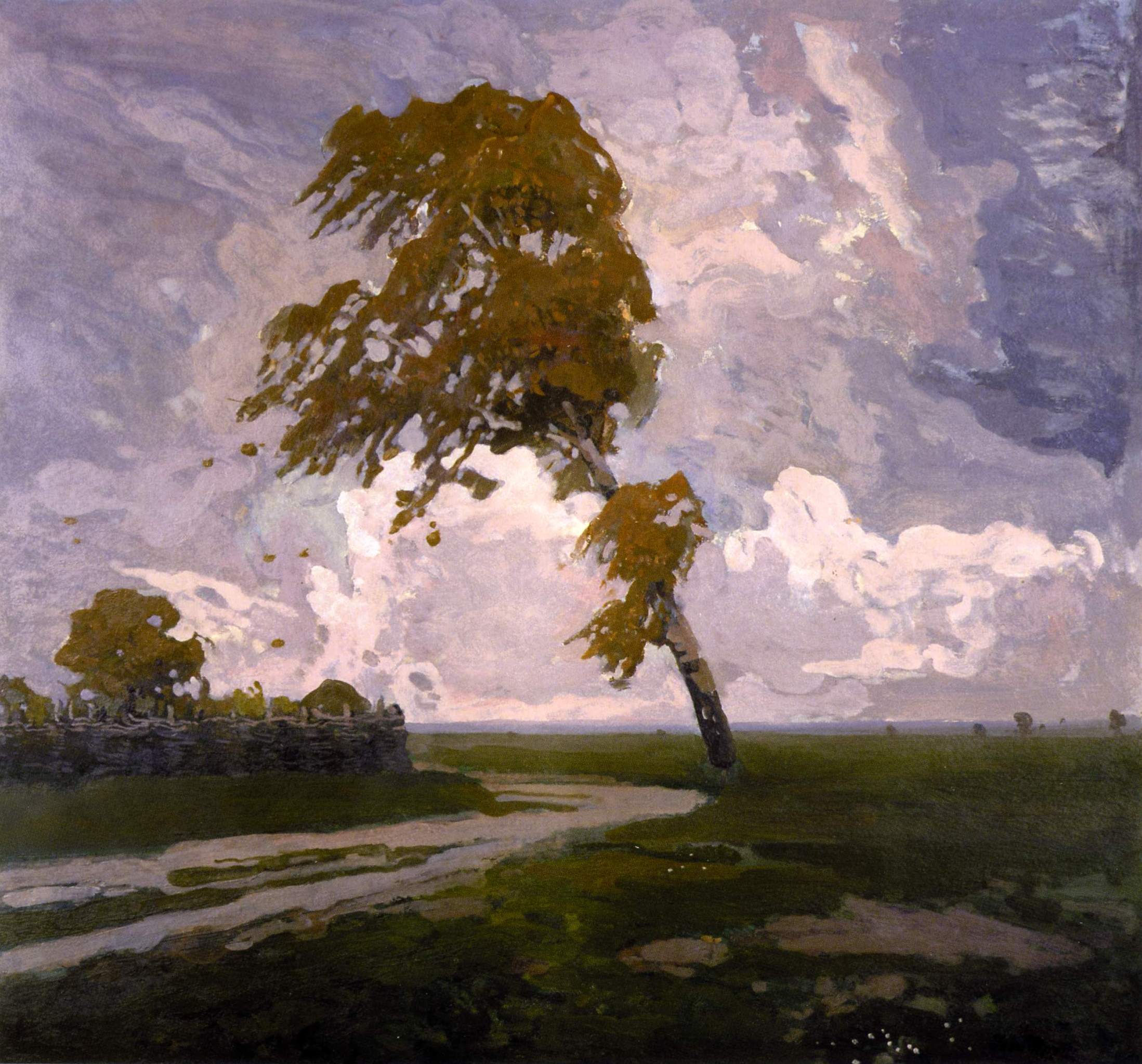 Труш. Пейзаж с березой. 1920-е