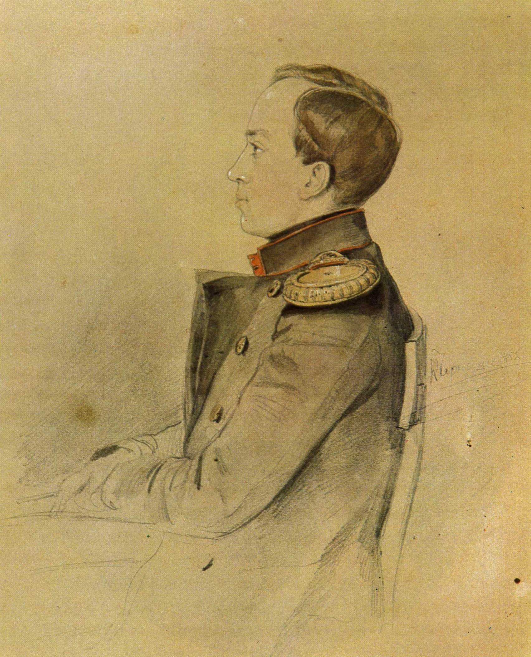 Чернышев К.. Портрет неизвестного  . 1852