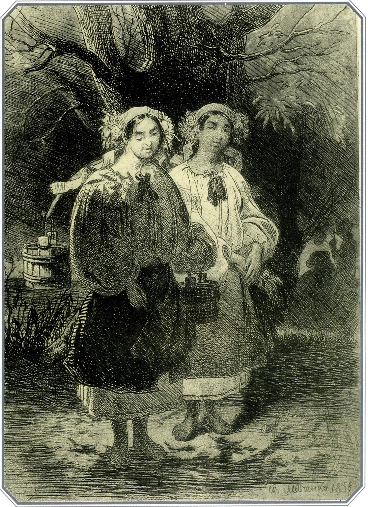 Шевченко Т.. Украинские девушки. 1858