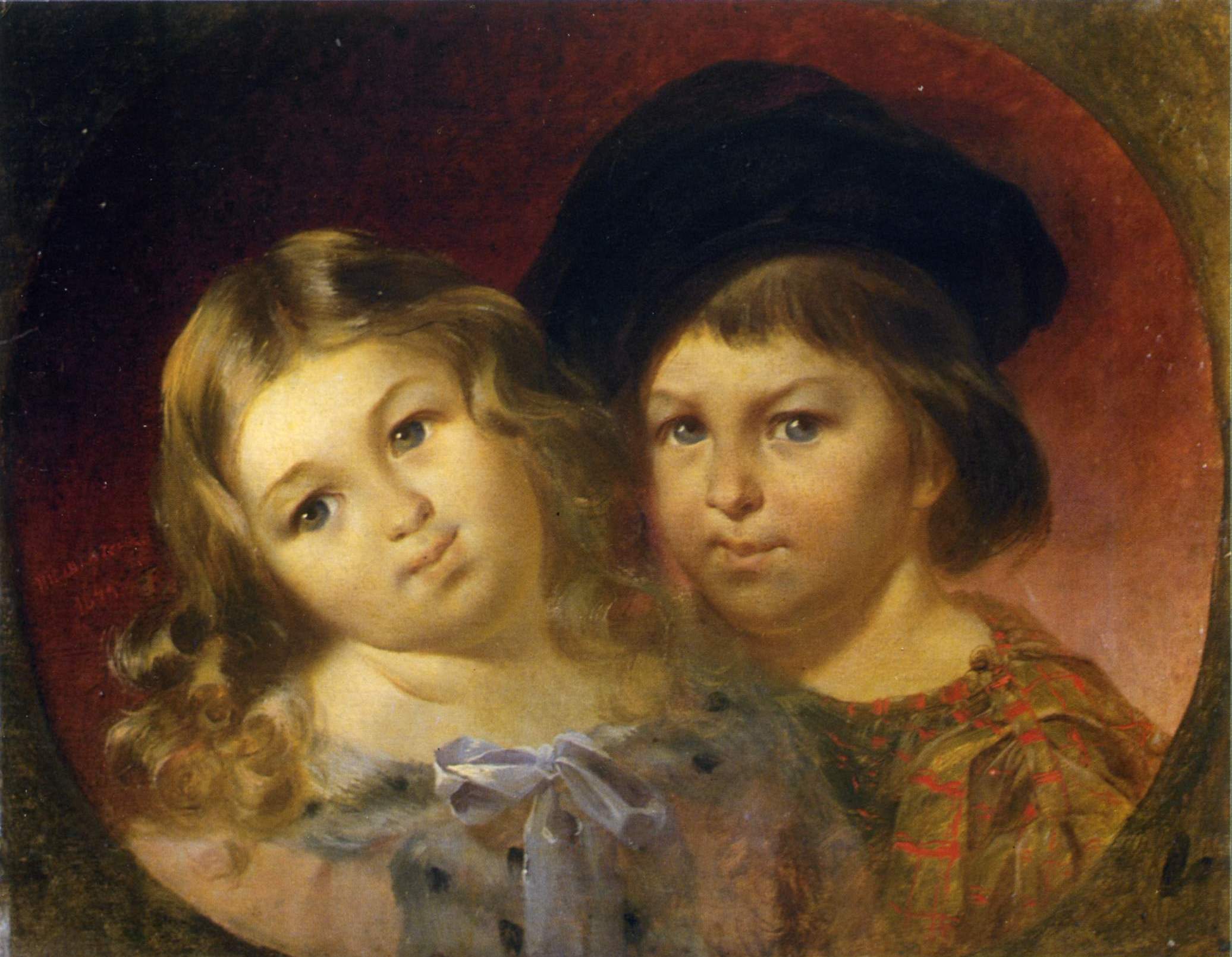 Шевченко Т.. Портрет Вари и Васи Репниных. 1844