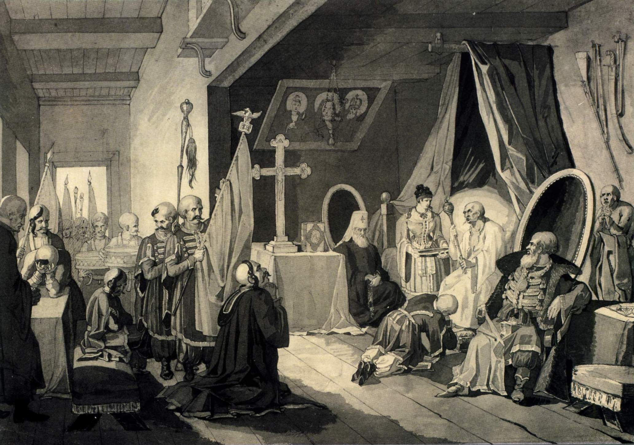 Шевченко Т.. Смерть Богдана Хмельницкого. 1836-1837