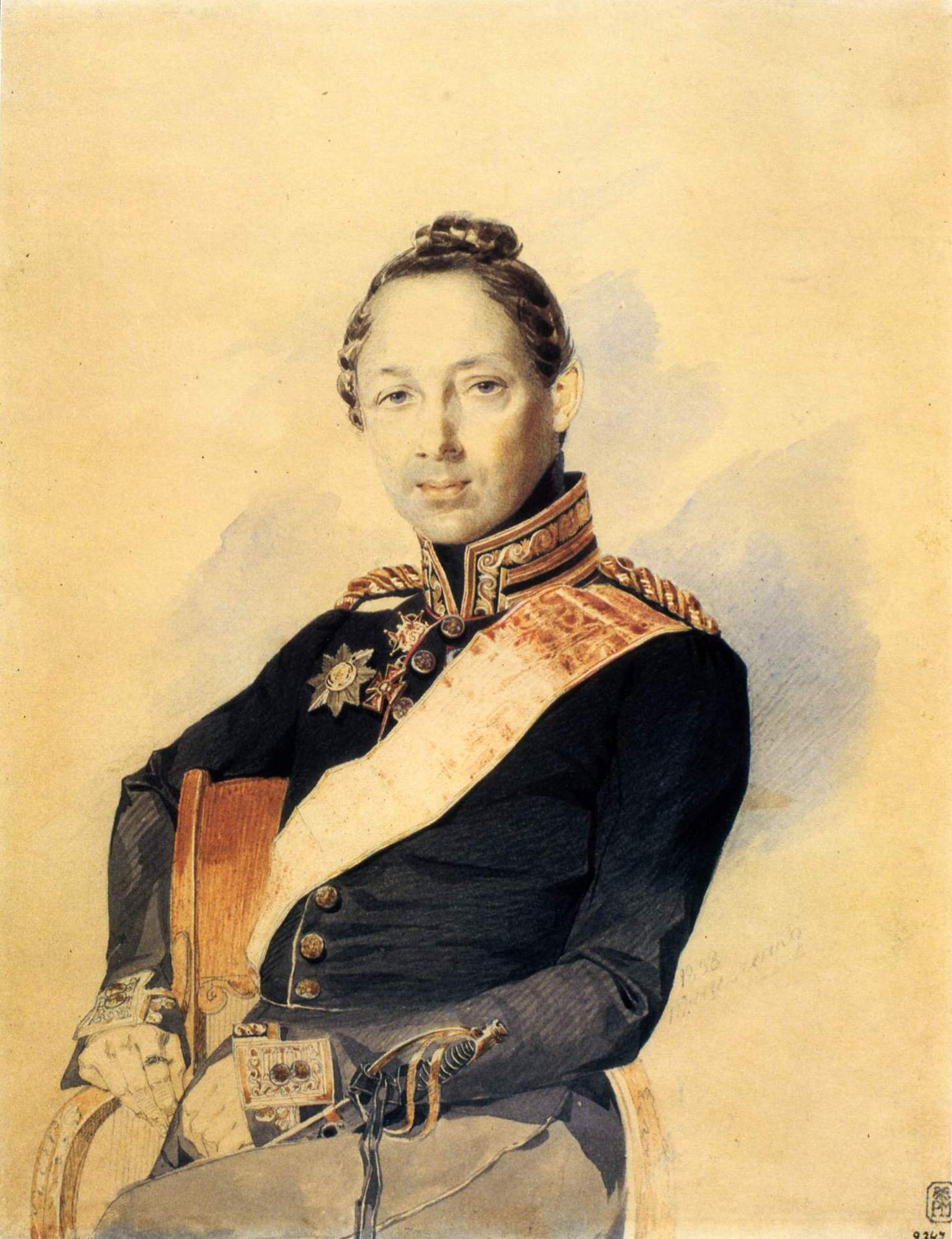 Шевченко Т.. Портрет Николая Лунина. 1838