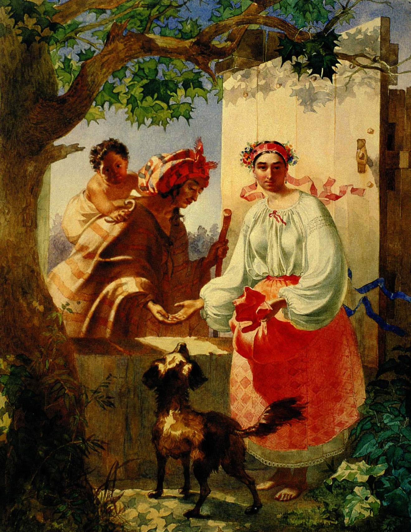 Шевченко Т.. Цыганка-гадалка. 1841