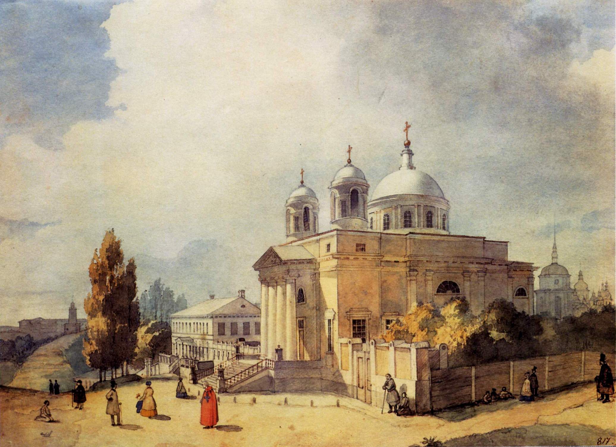 Шевченко Т.. Костёл св. Александра в Киеве. 1846