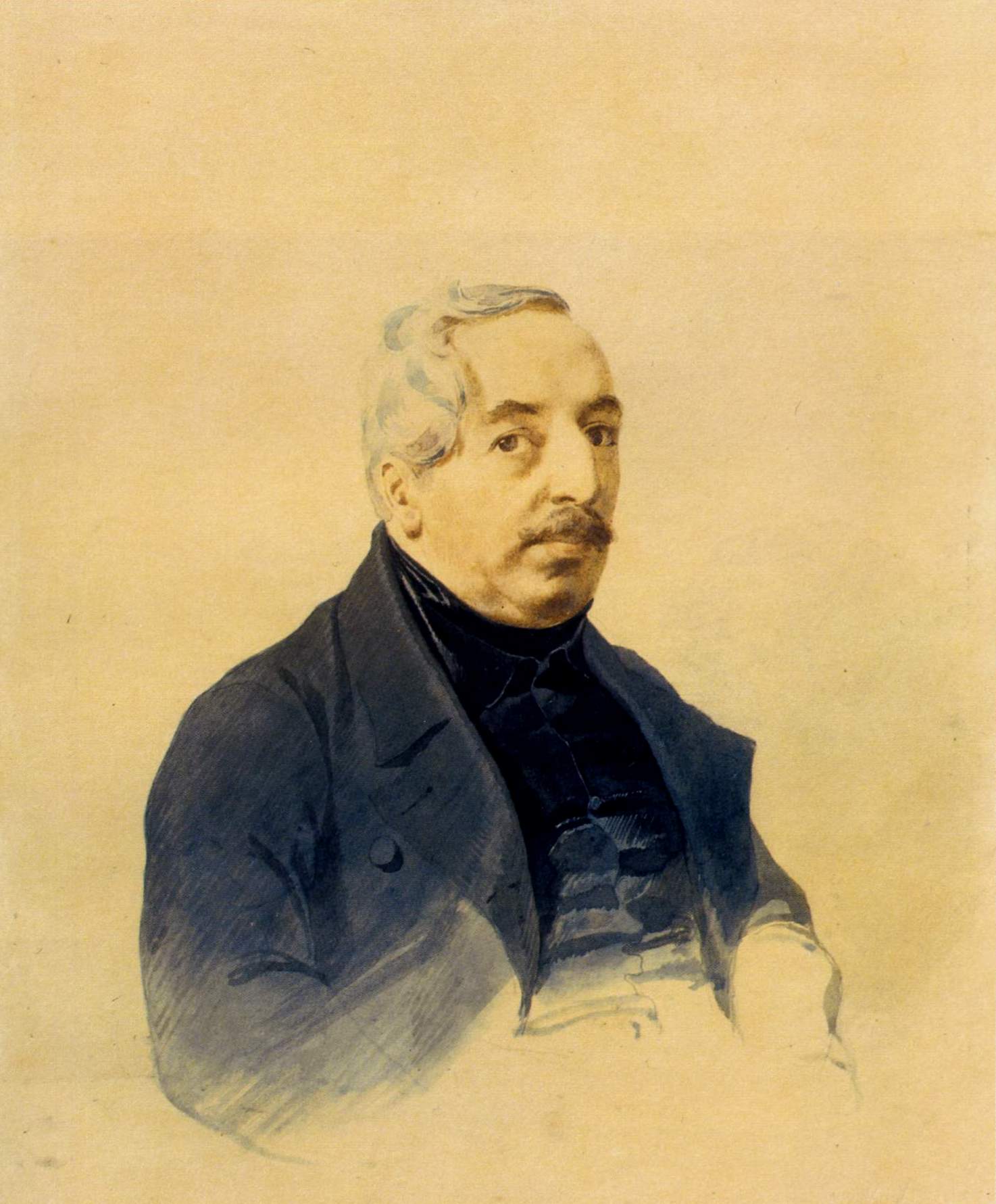 Шевченко Т.. Портрет Андрея Племянникова. 1850 