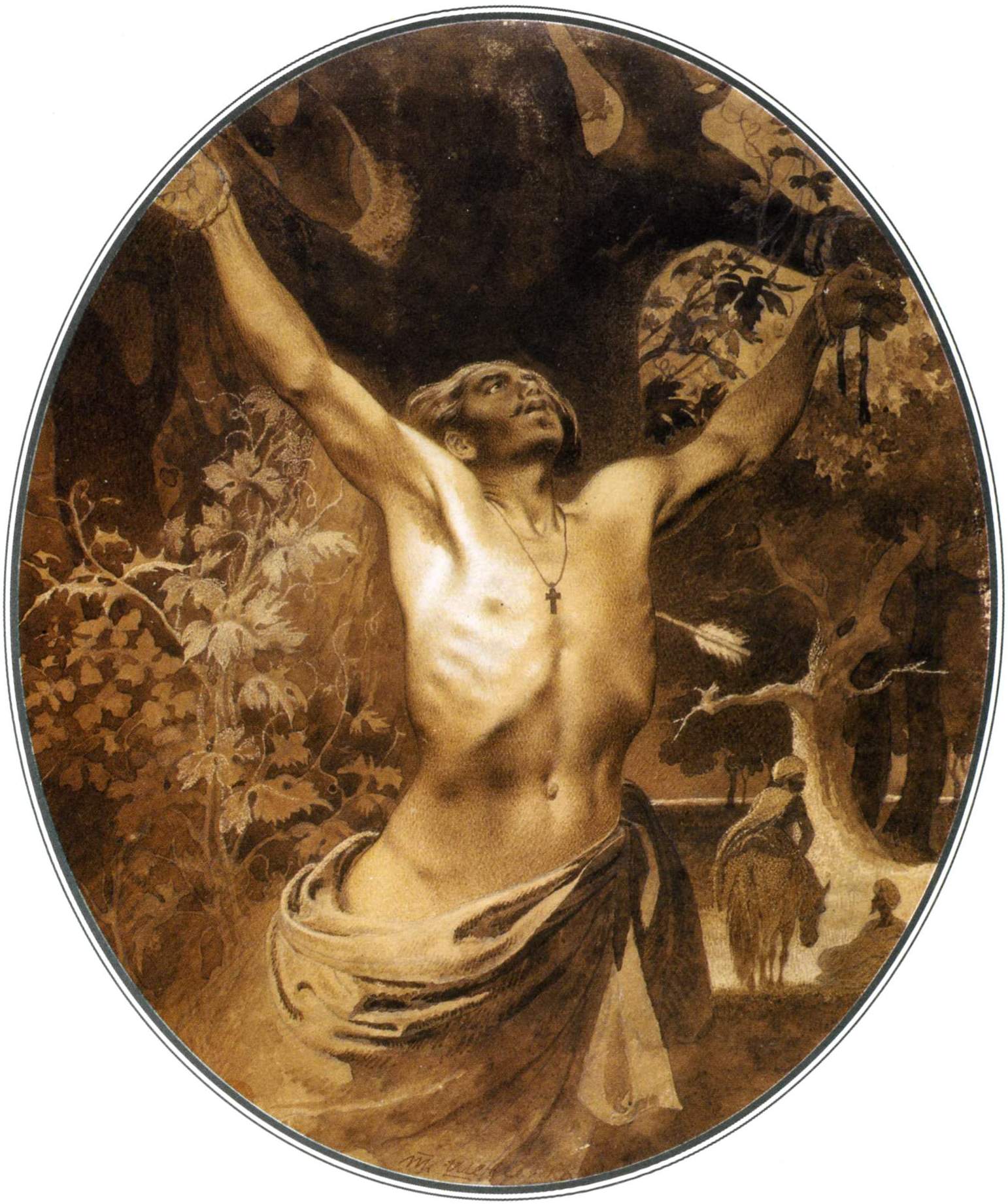 Шевченко Т.. Св. Себастьян. 1856