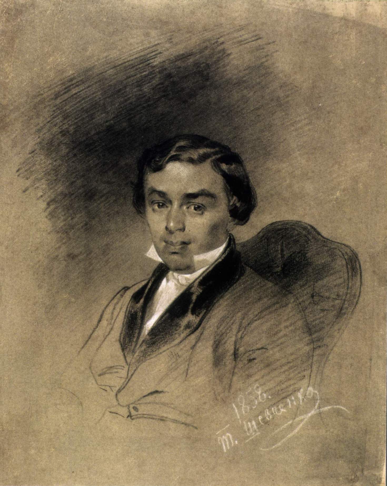 Шевченко Т.. Портрет Константина Шрейдерса. 1858